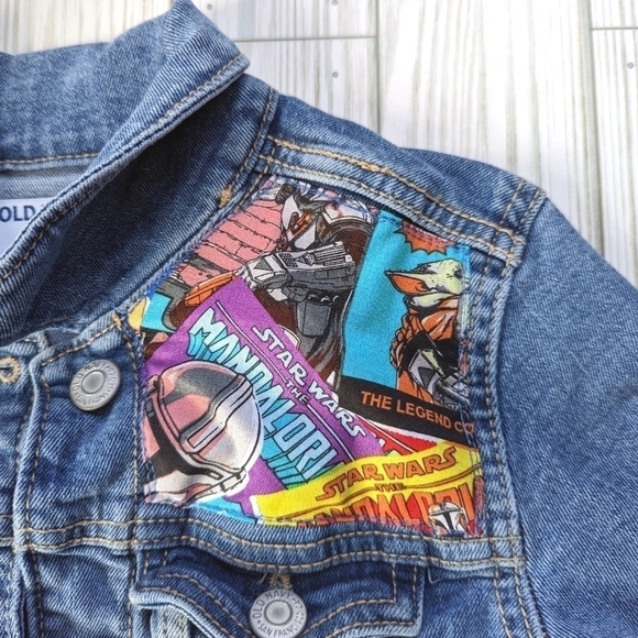 The Mando Jacket Custom Made Star Wars Denim Jacket in Blue Size XS 5T NWT - Picture 3 of 9
